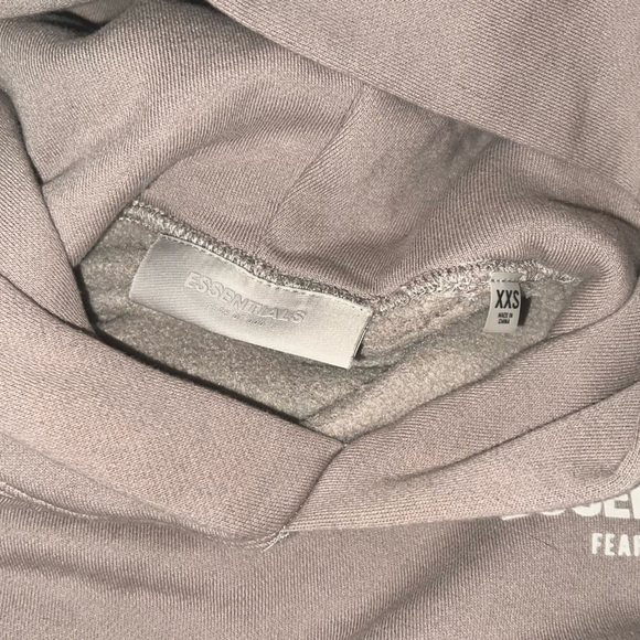 Essentials Taupe Grey Hoodie - Picture 3 of 5